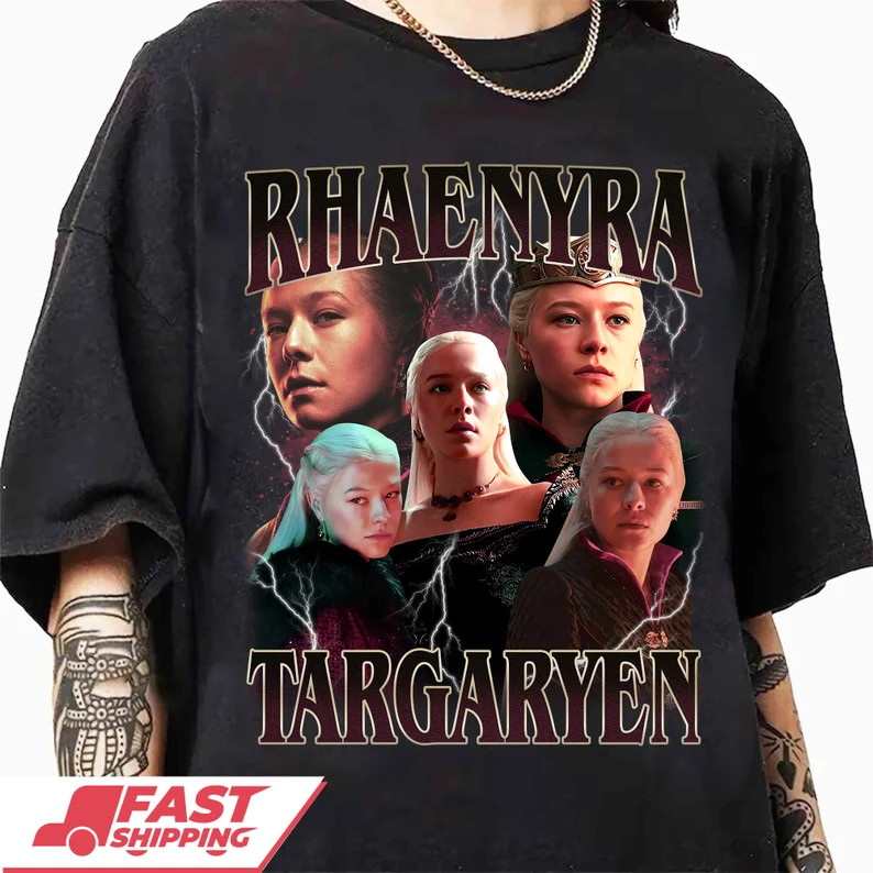Lood and the Dragon Prequel House of the Dragon Men เสื้อยืดแขนสั้นผ้าฝ้าย 100% ด้านบน