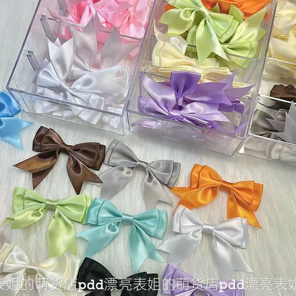 สีโบว์คู่คอลเลกชัน ทําเอง โฮมเมดบล็อกเกอร์สไตล์เดียวกันผู้ถือบัตรสนับสนุนพัดลมอุปกรณ์ตกแต่งสาวหัวใจต้องมีอุปกรณ์ - รูปที่ 6