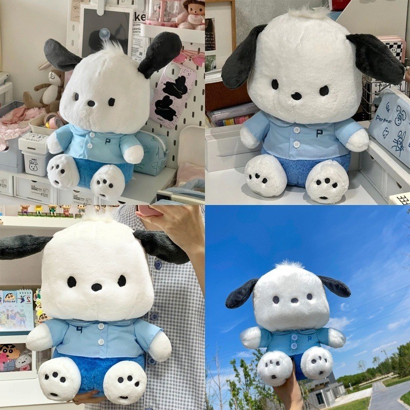 อะนิเมะ Sanrio Pochacco สุนัขตุ๊กตาของเล่นตุ๊กตาน่ารัก Plushies Kawaii หมอนตุ๊กตาของขวัญวันเกิดสําหรับสาวเด็ก