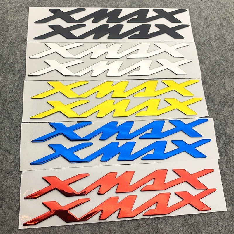 สําหรับyamaha X-MAX XMAX 125 250 300 400 ด้านข้าง 3Dสติกเกอร์สัญลักษณ์Fenderถังน้ํามันเชื้อเพลิงโลโก้Badge Decalอุปกรณ์เสริมรถจักรยานยนต์
