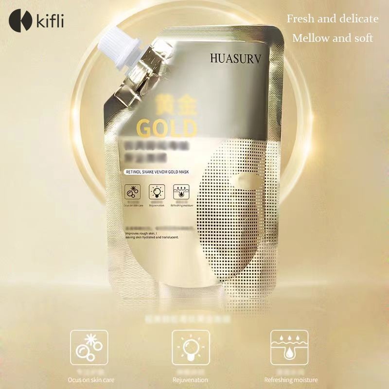 kifli.thRetinol Gold Facial Mask Moisturizing Facial Mask กระชับผิว Peel-off Facial Mask-KI