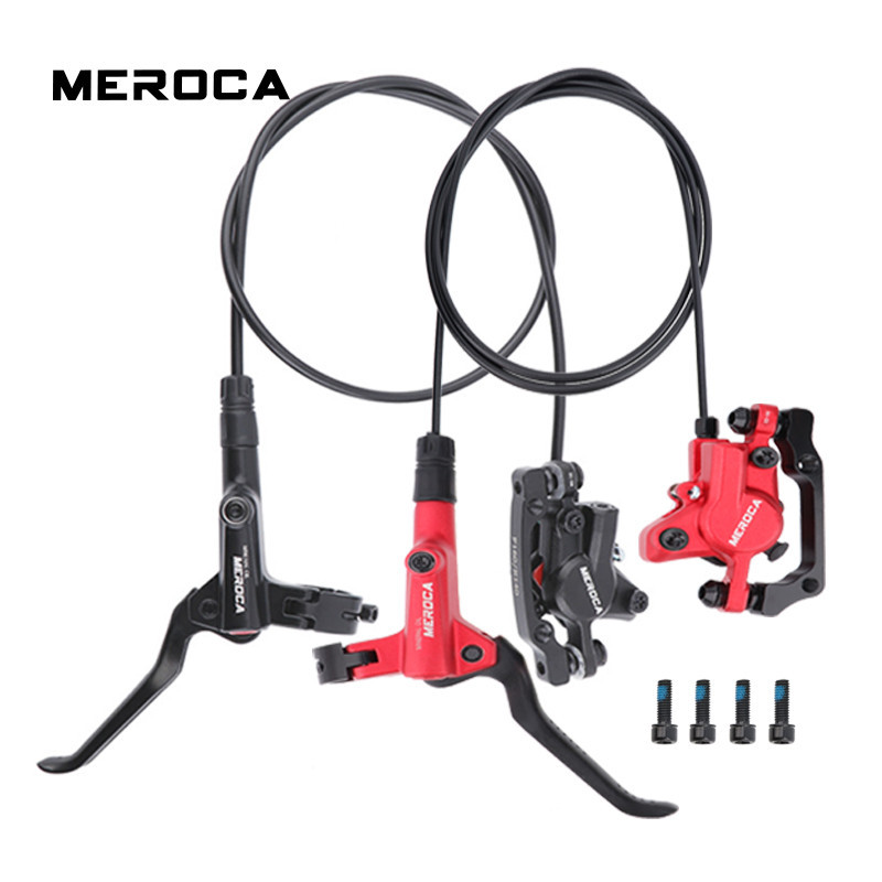 Meroca เบรคจักรยาน MTB ดิสก์เบรกไฮดรอลิกพร้อมโรเตอร์ 800/1400 มม.จักรยานเสือภูเขาชุดเบรคหน้าด้านหลัง