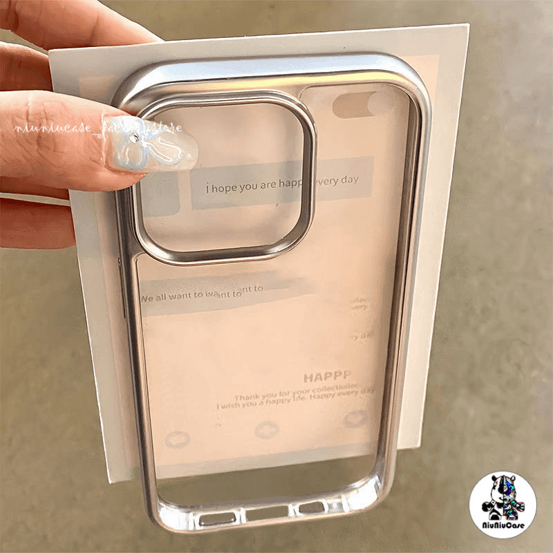 เคสโทรศัพท์ For เคสไอโฟน11 iPhone 11 12 13 14 15 Pro Max X XS 7 8 Plus XR เคส TPU Edge Electroplating Clear Phone Case