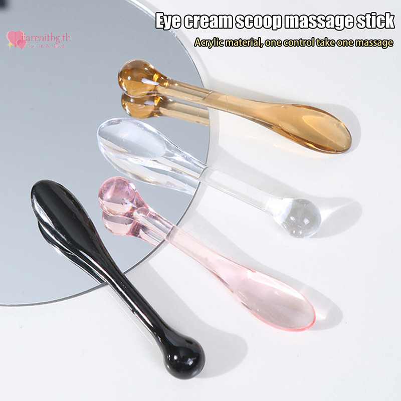 Renbg 5/10 ชิ้น Eye Cream Applicator ช้อน Roller โปร่งใสนวด Stick เครื่องสําอางไม้พายริ้วรอยพอกหน้า Skin Care อะคริลิค TH