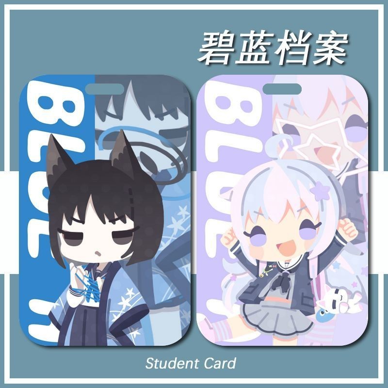 Blue Archive Custom Card Holder Students School Badge Bus Card MRT Card Personal ID Card Protective Cover with Hanging Rope - รูปที่ 6
