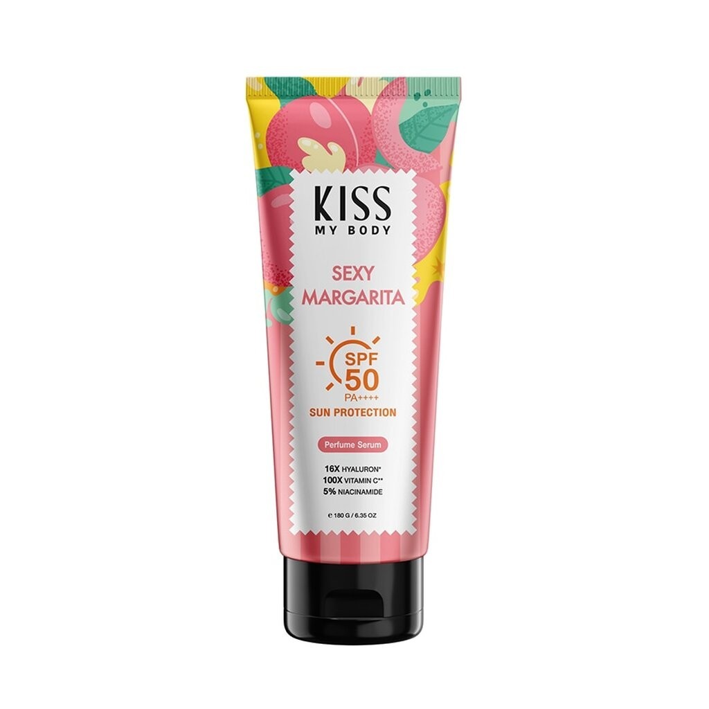 Kiss My Body คิส มาย บอดี้ ซัน โพรเทคชั่น เพอร์ฟูม เซรั่ม SPF50PA++++ เซ็กซี่ มาร์การิต้า 180 กรัม ราคา ถูกที่สุด ดีลบีเคเค แกลเลอรีภาพที่ 3