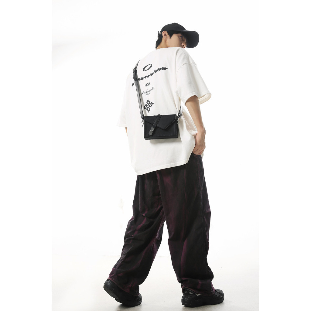 Sunwish -Tk HOT- Ja77 Skew Buckle Korean Style Men Box Shape Sling Bag Shoulder Bag Small Square Bag