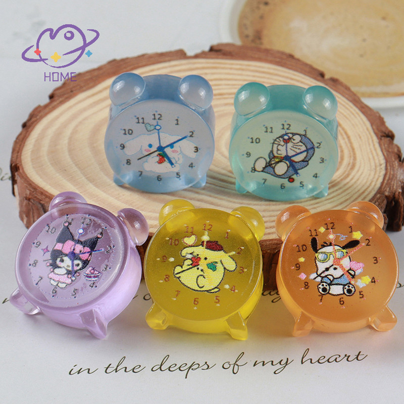 [mayhome] อะนิเมะ Sanrios นาฬิกาปลุก Series 3D Luminous เรซิ่น Patch เครื่องประดับ MyMelody Kuromi Cinnamoroll DIY ทําด้วยมือตกแต่งวัสดุ {TH}
