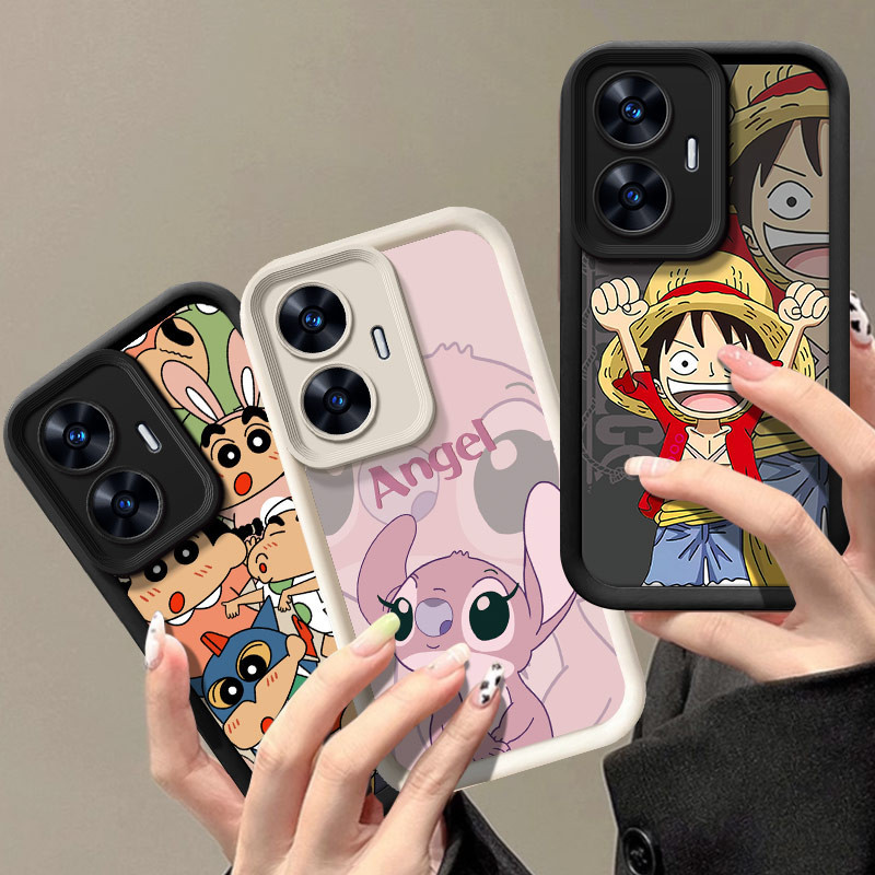 เคส Realme C55 C53 C35 C33 C30 C30S เคสซิลิโคนอ่อนนุ่ม TPU สำหรับครีม HTTY2