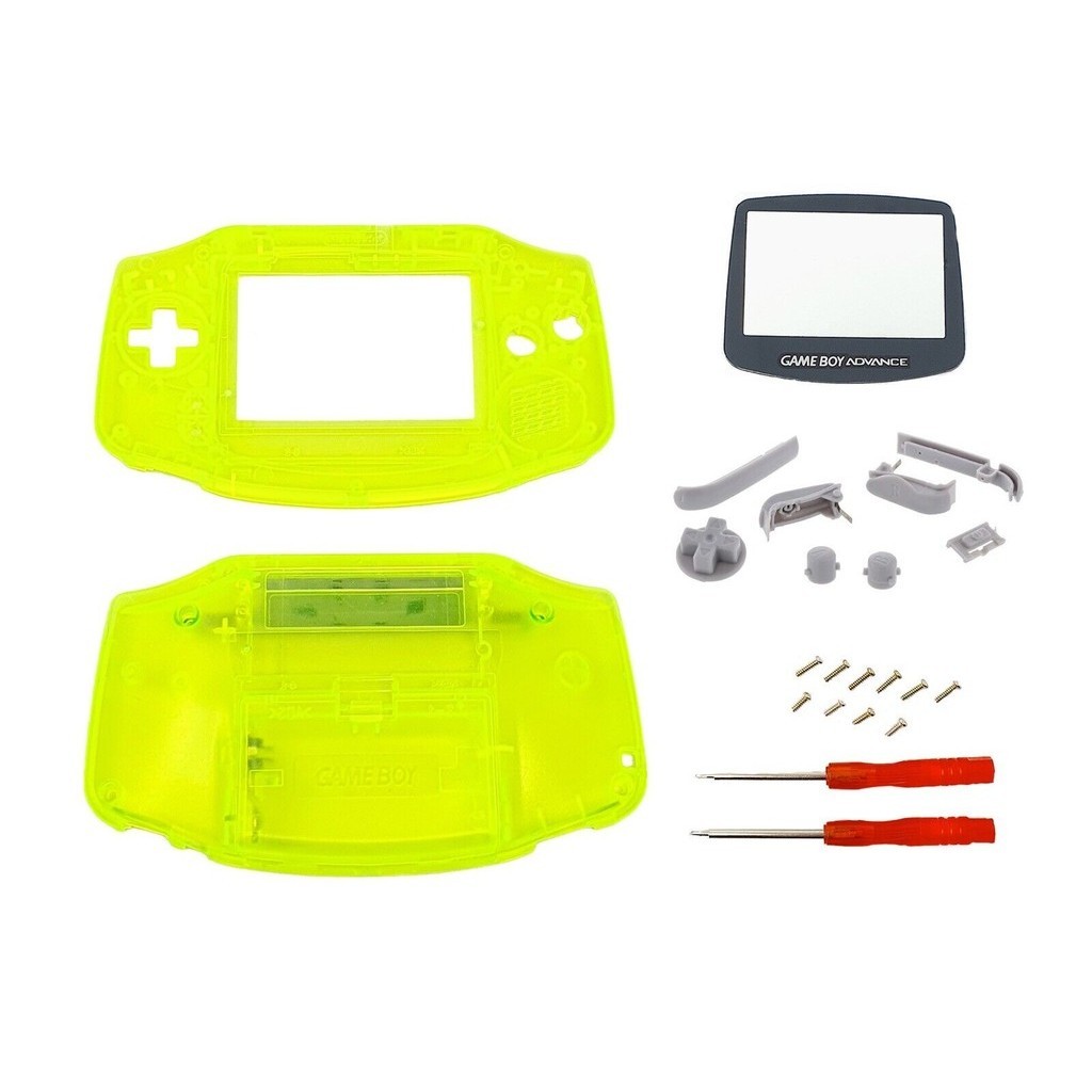 เปลี่ยนฝาครอบเคสเชลล์ครบชุดปุ่มเลนส์หน้าจอสําหรับ Nintendo Gameboy Advance GBA