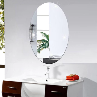จะไม่แตก กระจกอะคริลิก แบบติดผนัง กระจกห้องน้ำ ขนาด bathroom mirror ไม่จำเป็นต้องเจาะรู หอพัก อพาร์ทเม้น