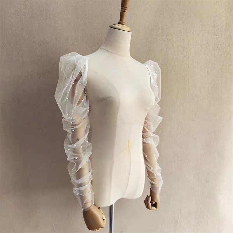 สง่างามเจ้าสาวมุกแขนชุดแต่งงานของผู้หญิงชุดชุดอุปกรณ์เสริม