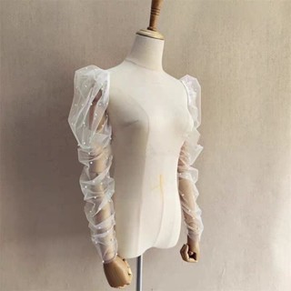 สง่างามเจ้าสาวมุกแขนชุดแต่งงานของผู้หญิงชุดชุดอุปกรณ์เสริม