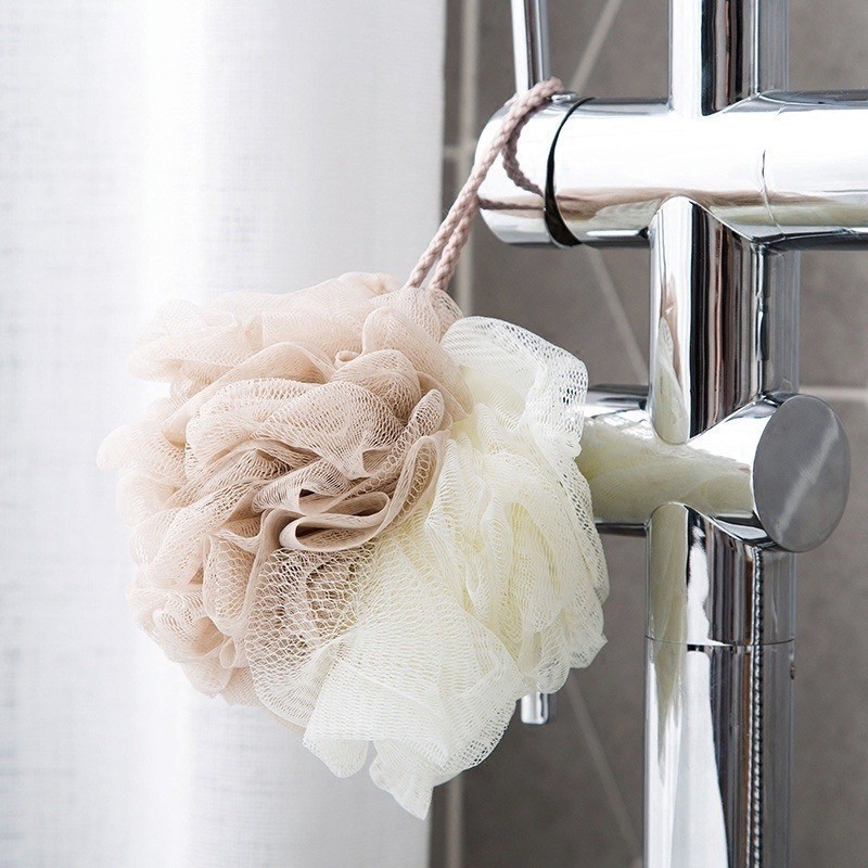 ลูกอาบน้ําขนาดใหญ่สองสี - ตาข่ายฟองนุ่ม - ดอกไม้อาบน้ําขัดผิว - เครื่องขัดหลัง - รูปที่ 5