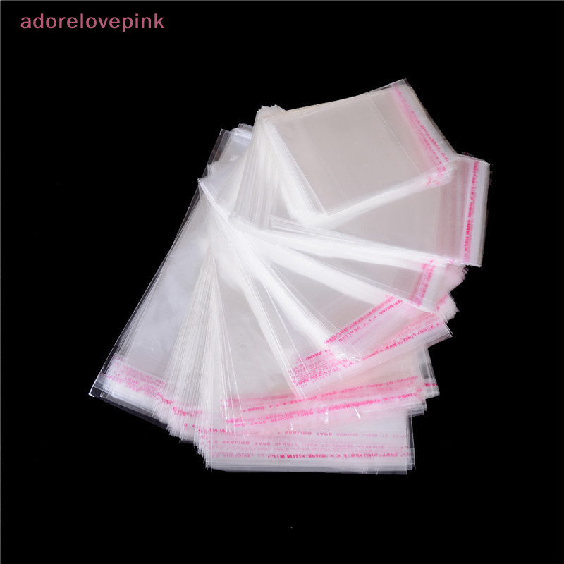 Adorelovepink 100 ชิ้น/ถุง OPP Clear Seal Self กาวเครื่องประดับพลาสติก Home Packing กระเป๋า th