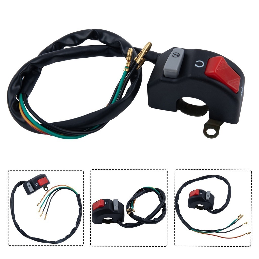 สต็อกพร้อม 7/8 "รถจักรยานยนต์Handlebar หมอกไฟหน้า Horn Start Kill Switch ON OFF ปุ่ม 12V