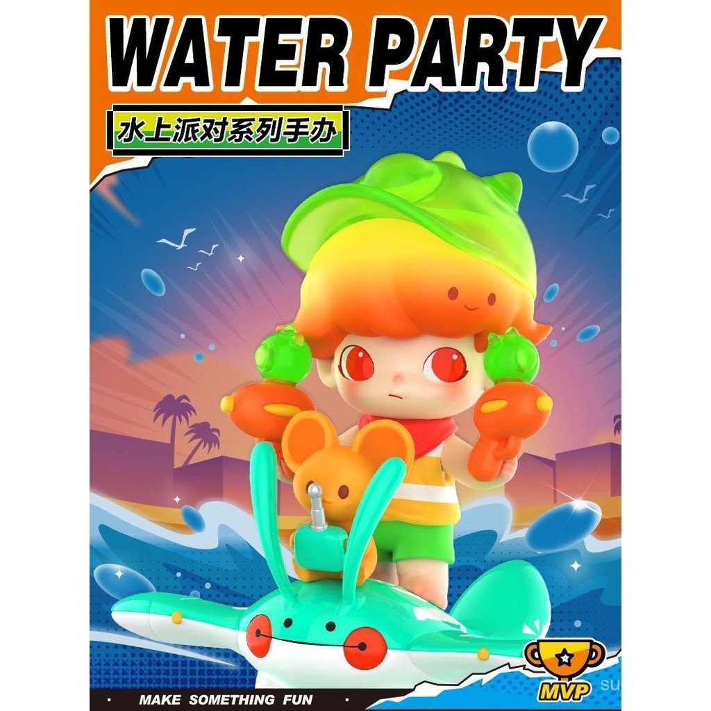 ของแท้ popmart Bubble Mart Water Party Series Blind Box Dimoo skullpanda Trendy Handmart