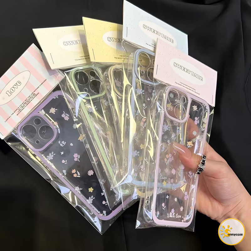 เคสนิ่มใสลายดอกไม้เรียบง่าย เข้ากันได้กับ VIVO Y17s Y20 Y21s Y21 Y16 Y12 Y15s Y15 Y22 Y12i Y91 Y17 Y11 Y36 Y27 Y02 Y20s