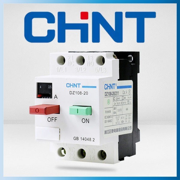 กันไฟรั่ว DZ108-20 , DZ108-20/211 มอเตอร์เซอร์กิตเบรกเกอร์ Motor Circuit Breaker "CHINT"
