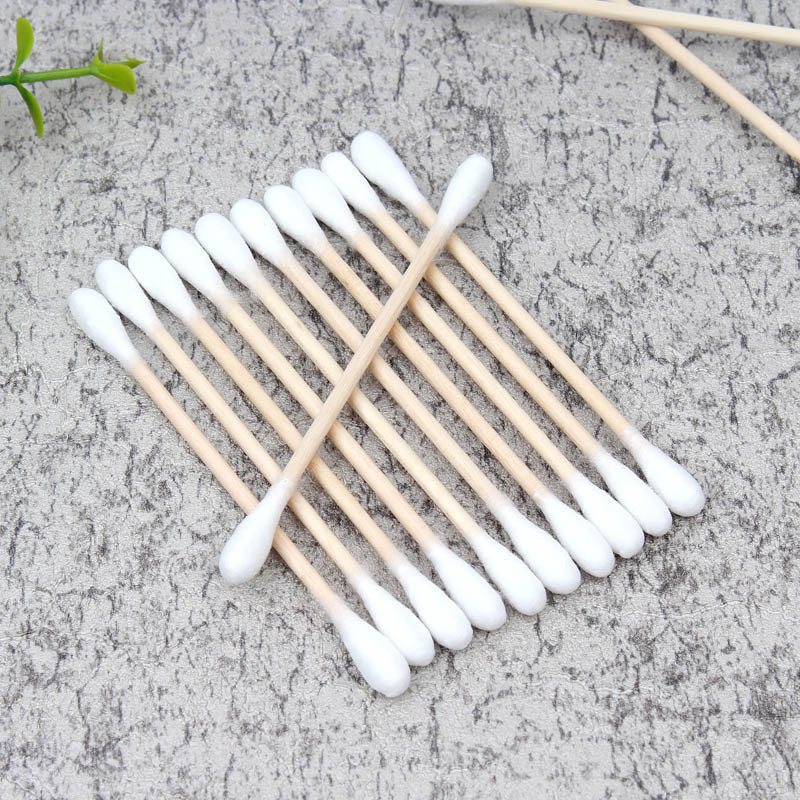 คอตตอนบัด 100 ก้าน (แพ็คเดี่ยว) Cotton buds สำลีปั่นหูด้ามไม้ สำลีก้าน สำลีเช็ดเครื่องสำอางG2061 - รูปที่ 3