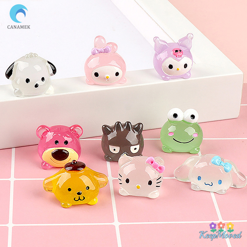 Keepmoved ใหม่การ์ตูนขนาดเล็กสามมิติ Luminous สัตว์เรซิ่นเครื่องประดับจี้ทําด้วยมือ DIY Night Light อุปกรณ์ตกแต่งใหม่