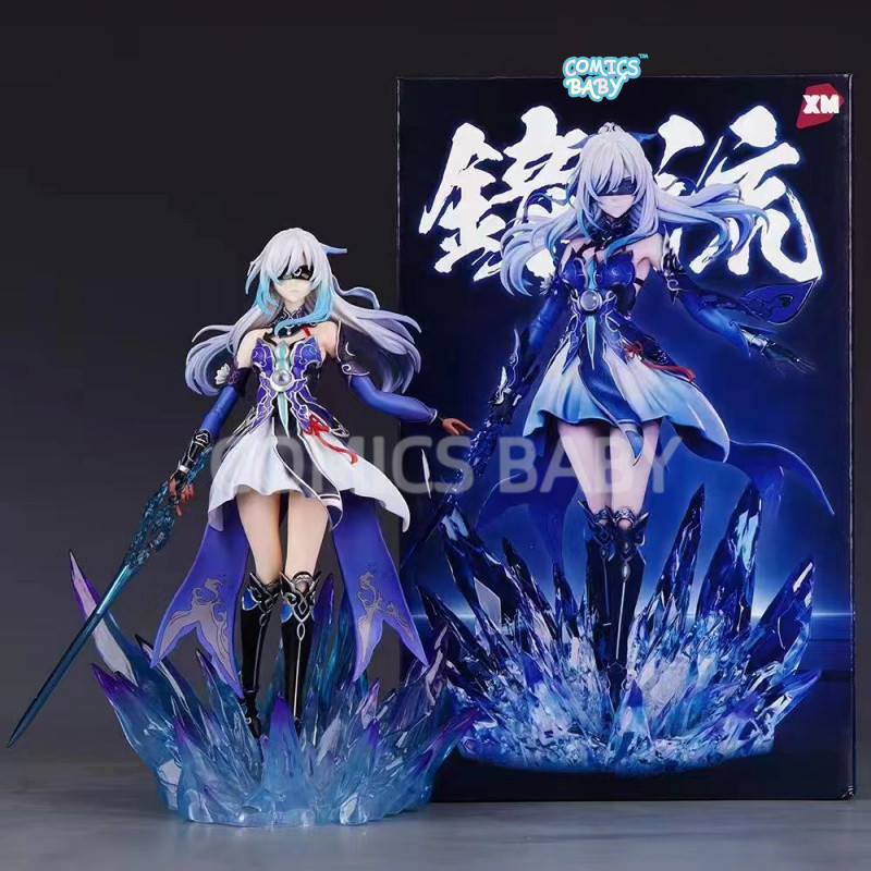 Honkai: Star Rail Jingliu Figure รูปแอนิเมชั่นสองมิติเกมอุปกรณ์ต่อพ่วงรูปปั้นรุ่น Two-Dimensional Animation Game Peripheral Statue Model GIFT镜流手办