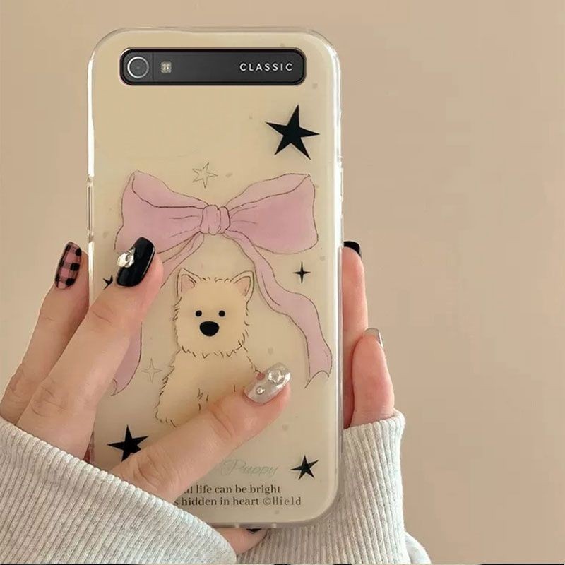 เหมาะสําหรับ Blackberry Q20 เคสโทรศัพท์ Soft Case รวมทุกอย่างสาวหัวใจ Retro ตัวอักษรภาษาอังกฤษ Bow 8.15