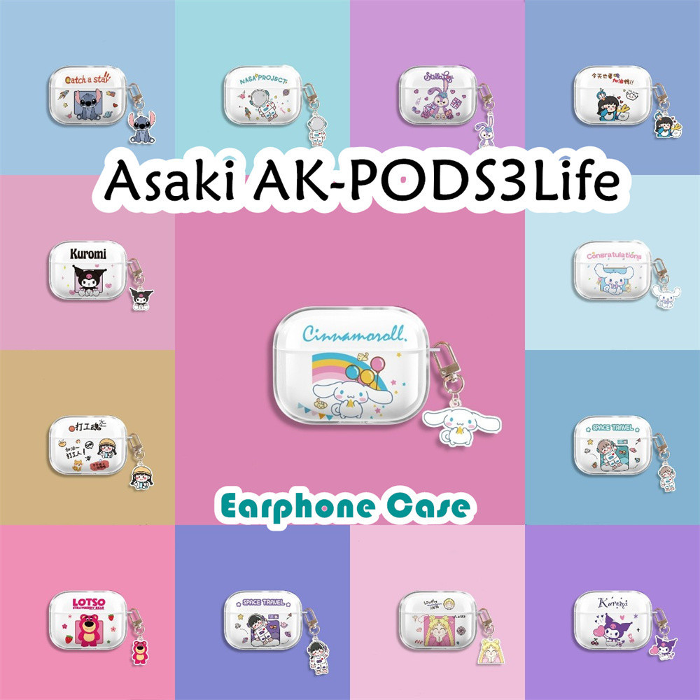 READY STOCK!นําไปใช้กับ Asaki AK-PODS3Life เคส Case เคสหูฟัง การ์ตูนน่ารัก ซิลิโคนนุ่ม เคส เคสหูฟัง