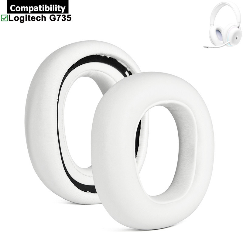 1 คู่แผ่นรองหูฟังสําหรับ Logitech G735 หูฟังแผ่นรองหูฟังเบาะฟองน้ําชุดหูฟัง Earmuffs