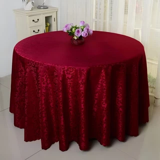 usboon ผ้าปูโต๊ะกลม ลายดอกไม้ 2.2m./2.4m./2.6m./2.8m./3m.ผ้าปูโต๊ะร้านอาหาร เนื้อผ้าเงา กันน้ำ