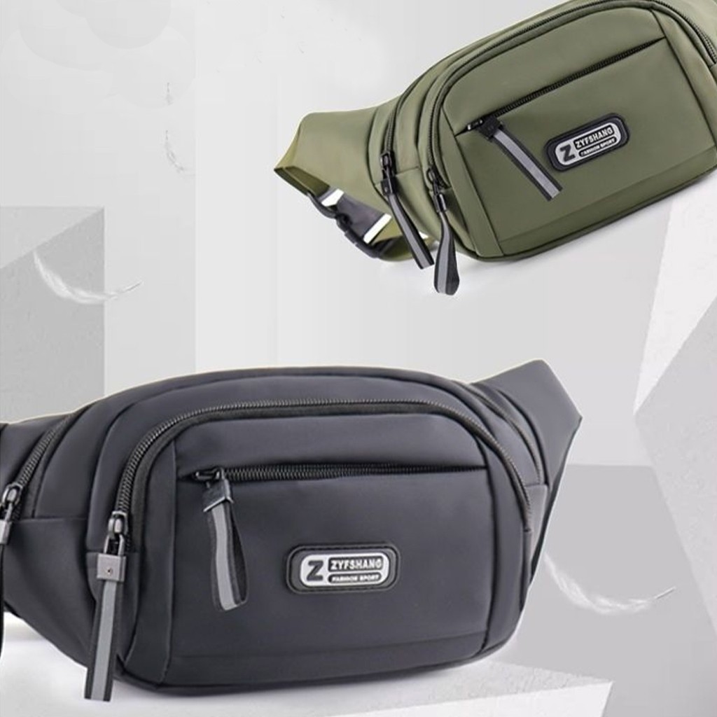 tokyosellected (T2111) กระเป๋าคาดอกผ้าไนล่อน ป้ายR SPORT