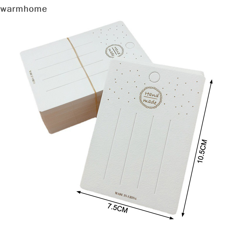[warmhome] 50 ชิ้นสีขาวน่ารักกิ๊บการ์ดบรรจุภัณฑ์เครื่องประดับผมแสดงกิ๊บติดผมกระดาษแข็งสต็อกใหม่