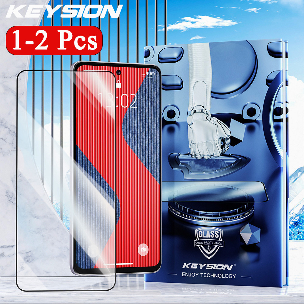 Keysion กระจกนิรภัยคลุมทั้งหมดสําหรับ Samsung A55 5G A35 A25 A15 A05S HD หน้าจอป้องกันฟิล์มสําหรับ Galaxy M55 M35 M15 5G