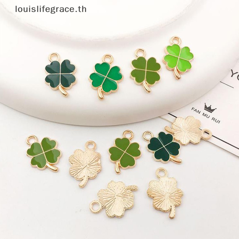 Lgth 48 ชิ้น/เซ็ต Four Leaf Clover สร้อยคอ Ch จี้สําหรับ DIY ทําของขวัญ HOT