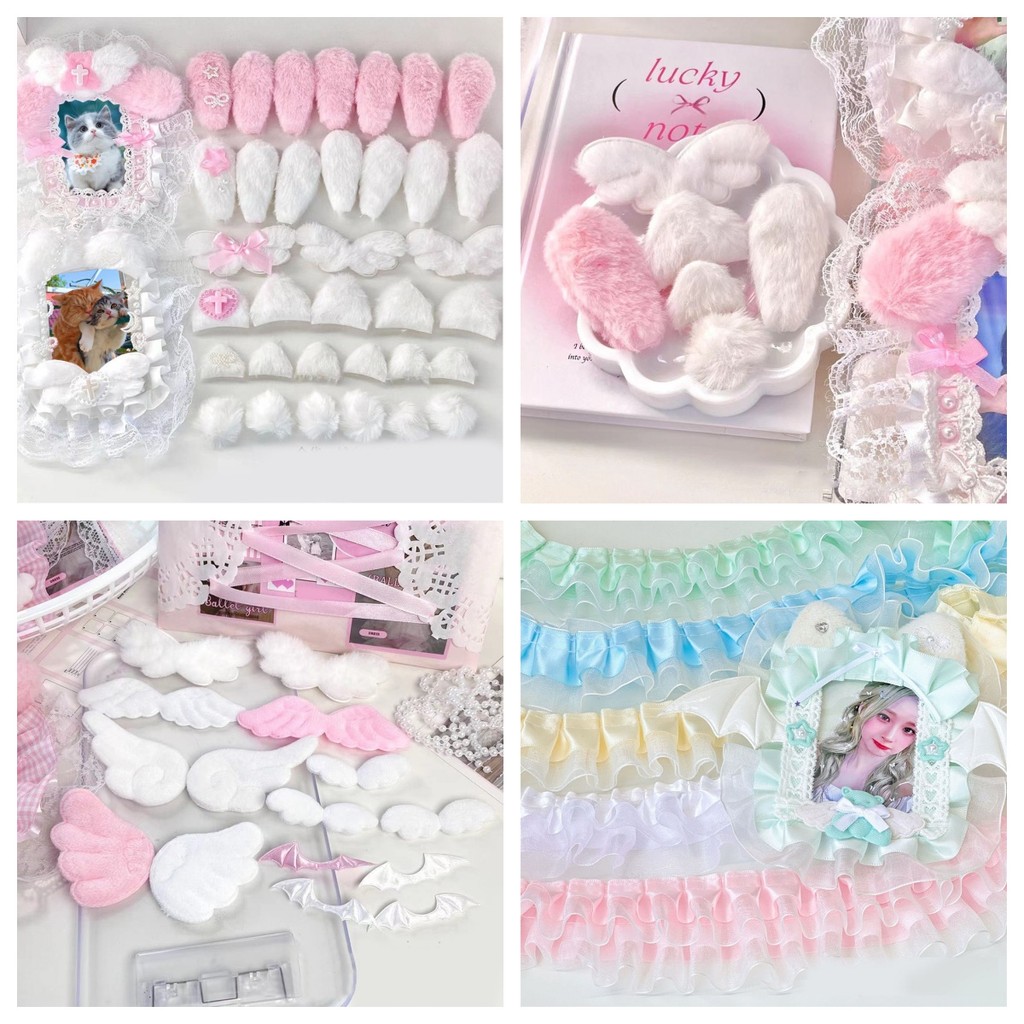 ริบบิ้นลูกไม้ ผ้าซาติน สองชั้น 1 เมตร สําหรับตกแต่งบรรจุภัณฑ์ DIY