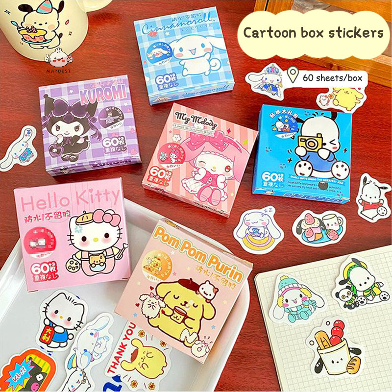 {maybest} 60 ชิ้นการ์ตูนน่ารัก Sanrio Stereoscopic กันน้ําอะนิเมะสติกเกอร์โทรศัพท์มือถือถ้วยน้ํา Journal คอมพิวเตอร์กระเป๋าเดินทางสติกเกอร์ Decals {TH}