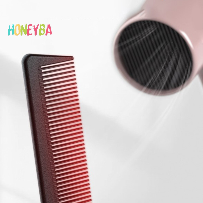 <Honeyba> ชุดหวีคาร์บอนไฟเบอร์มืออาชีพผมหางหวี Salon Cutg Comb Nice