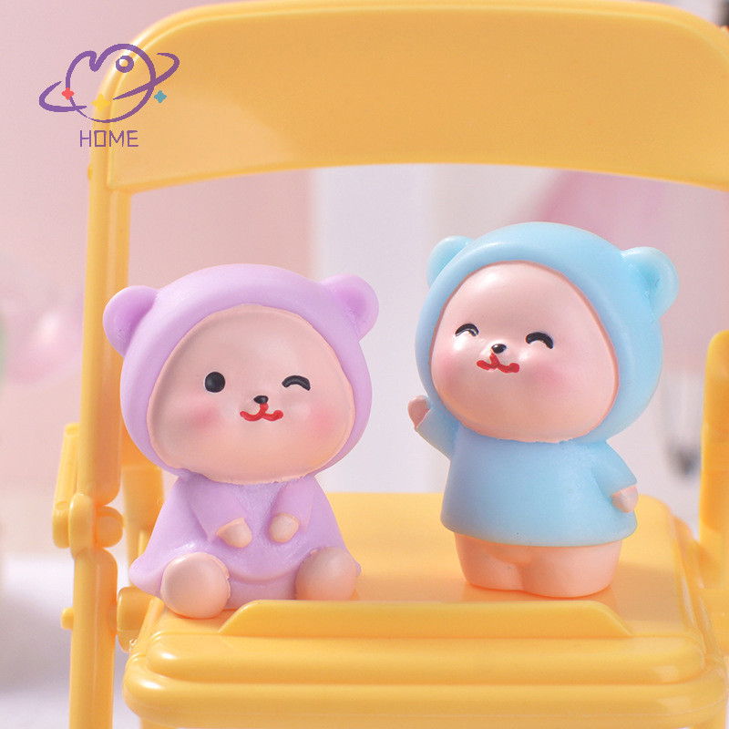 [mayhome] ตุ๊กตาหมีน่ารักขนาดเล็กสัตว์รุ่น Micro Landscape Home Decor Miniature Fairy อุปกรณ์ตกแต่งสวน {TH}