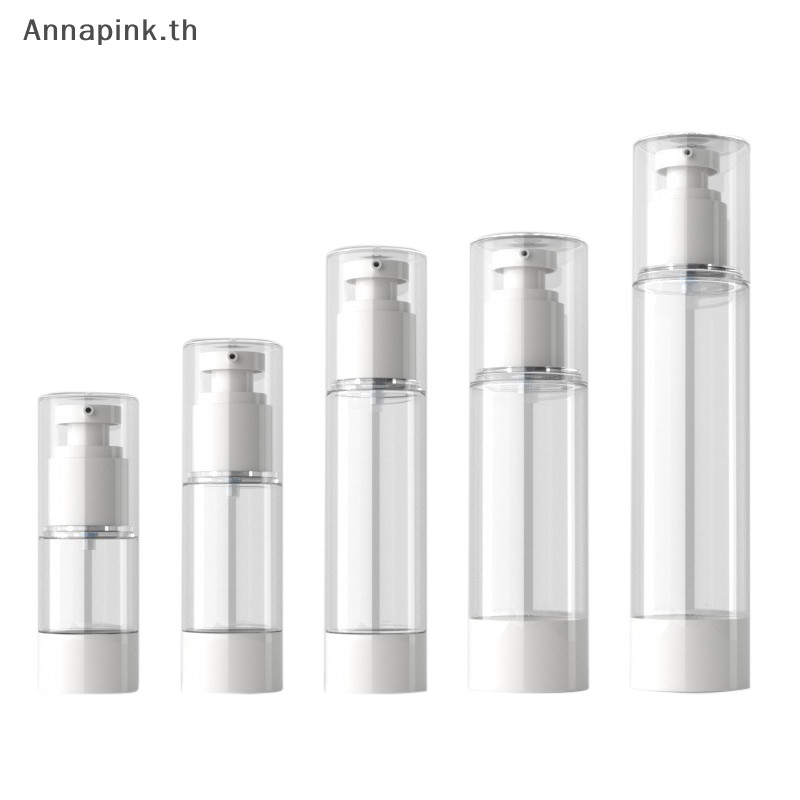 Annapink.th 15ml-100ml โลชั่นสุญญากาศขวดปั๊มรีฟิลภาชนะเดินทางใส EN