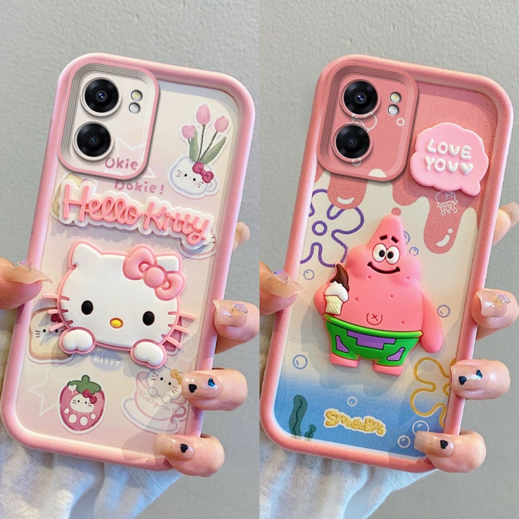 เคส OPPO A77 (5G) เคสโทรศัพท์ลายการ์ตูน 3D เคสซิลิโคนนุ่มผู้ชายและผู้หญิงสไตล์ใหม่น่ารัก