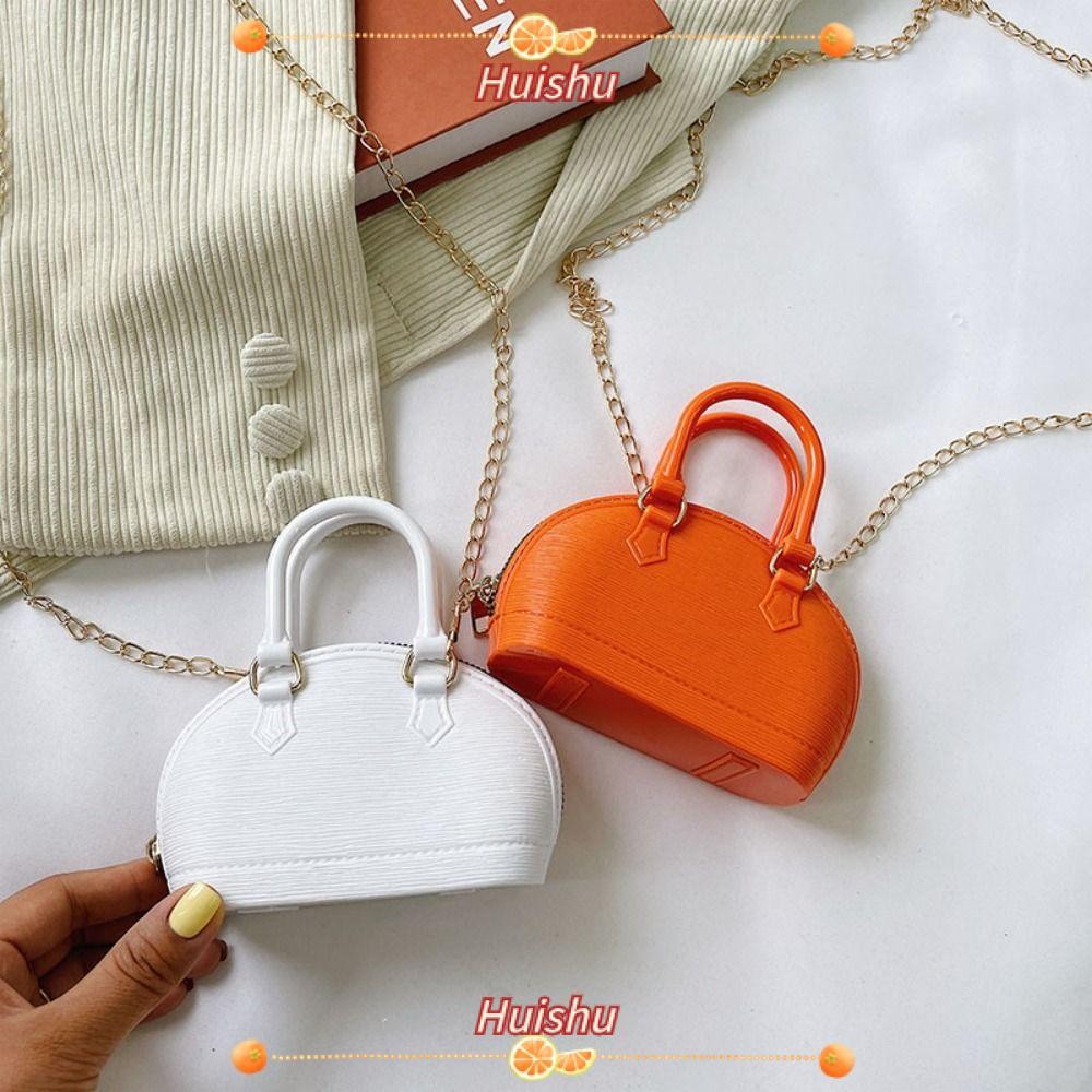 Hs Underarm Bag, Solid Color High-capacity Mini Shell Crossbody Bag, Luxury Designer Pu Leather Single Shoulder Bag Girl