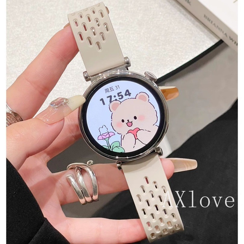 20 มม.22 มม.18 มม.ซิลิโคนสําหรับ Samsung Galaxy Watch 7 6 5 4 สายคลาสสิก 47 มม.43 มม.44 มม.40 มม.หัวเข็มขัดแม่เหล็ก Galaxy Watch 5 Pro 45 มม.