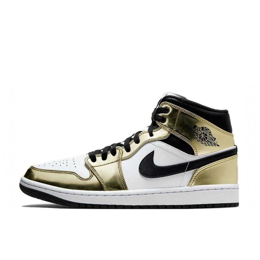 NIKE AIR JORDAN 1 MID SE "METALLIC GOLD" Sneakers DC1419-700 Unused DC1419-700