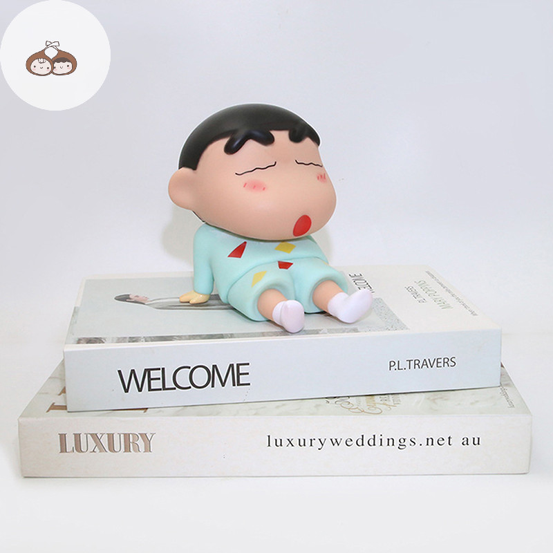 Bef Crayon Shin-Chan อะนิเมะรูปผู้ถือโทรศัพท์ Kawaii เครื่องประดับเดสก์ท็อปโทรศัพท์สนับสนุน Mini GK คอลเลกชันตกแต่งของเล่นของขวัญ TH
