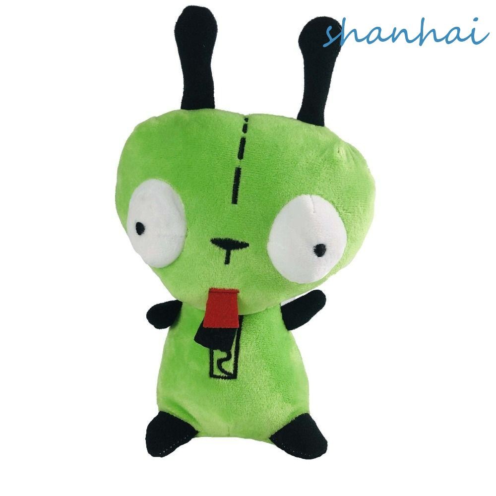 Shanhai Zim Jill ของเล่นตุ๊กตาสุนัข, Alien Invader Zim สีเขียว Alien Invader Zim กระเป๋าเป้สะพายหลังตุ๊กตา, กระเป๋าสะพายตุ๊กตา 3d ตา 35 ซม./20 ซม.คริสต์มาสของขวัญ