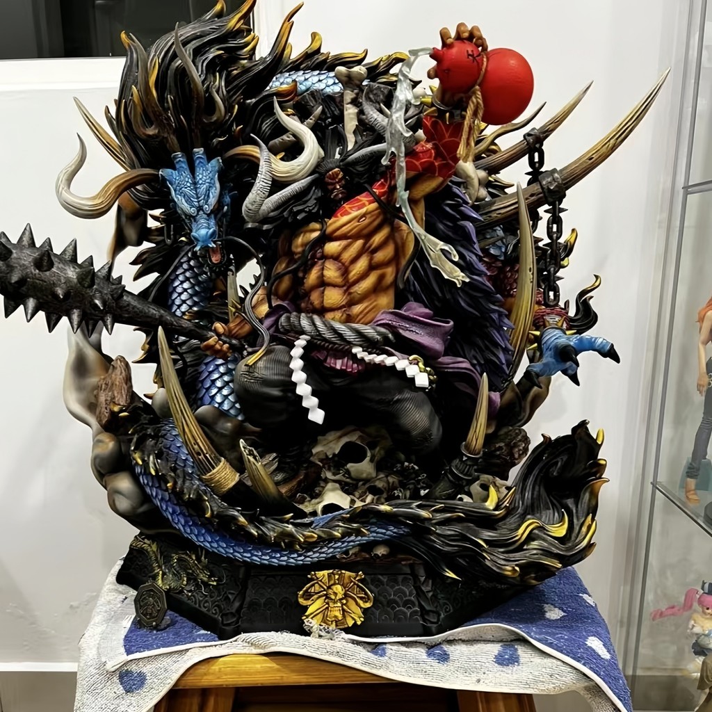 One Piece GK Black Pearl Hundred Beasts Kaido One Piece แฟชั่นสุดสวยอะนิเมะรูปตั้งโต๊ะรูปปั้นของขวัญ