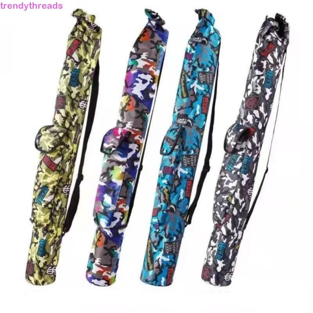 Trendytheads กระเป๋าคันเบ็ด, 130/140 ซม.สีสุ่มพับกระเป๋าตกปลา,กรณีคันเบ็ดด้านข้างกระเป๋าขนาดใหญ่ความจุหนากระเป๋าตกปลากลางแจ้งCamping