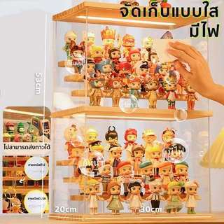 📦กล่องไม้LED📦กล่องโชว์โมเดล พร้อมไฟ LED การซ้อนทับสามารถเชื่อมต่อเป็นอนุกรมได้ ตู้โมเดล 1/3/6 ชั้น