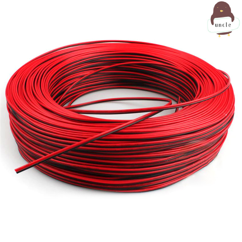 [UN] 2pin 10m รถยนต์รถจักรยานยนต์สายไฟสีแดง/สีดําเชื่อมต่อสําหรับไฟ Led TH