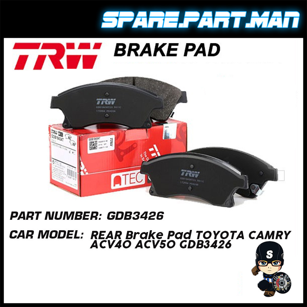 ผ้าเบรค TRW REAR TOYOTA CAMRY ACV40 ACV50 GDB3426 SPM
